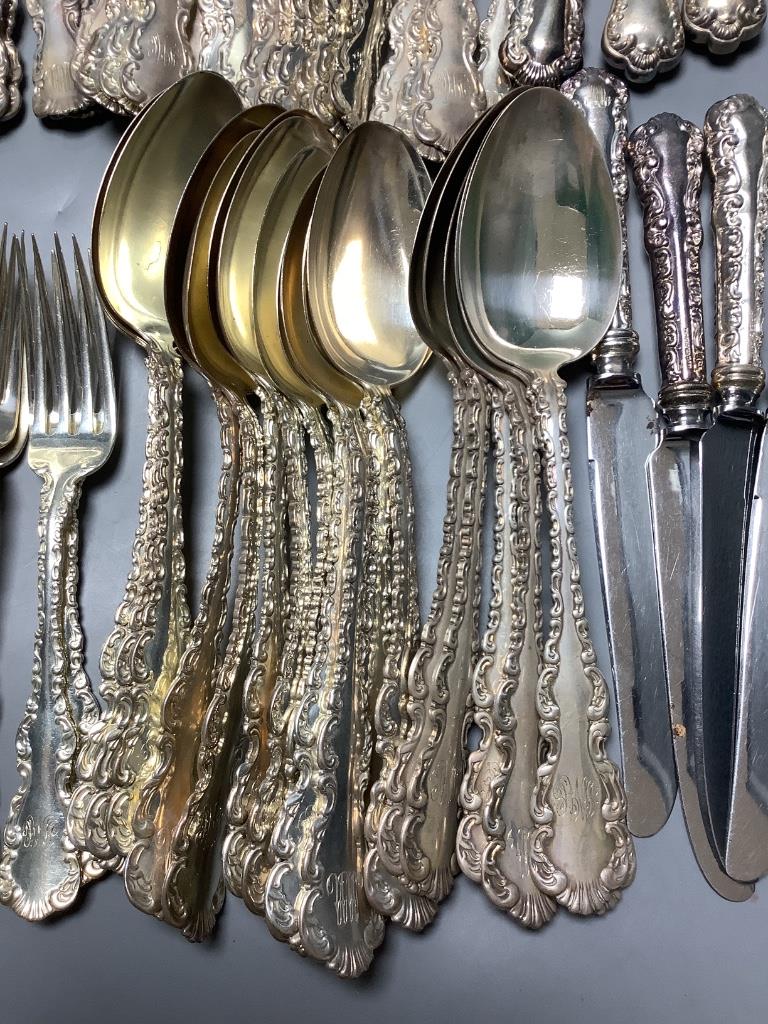 A matched part canteen of Canadian sterling cutlery, comprising one hundred and twenty items